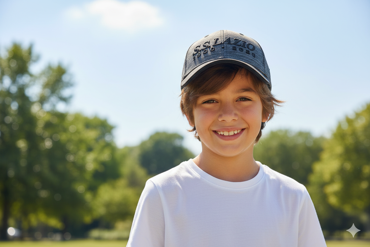 Berretto junior Macron Compatibile con Lazio grigio