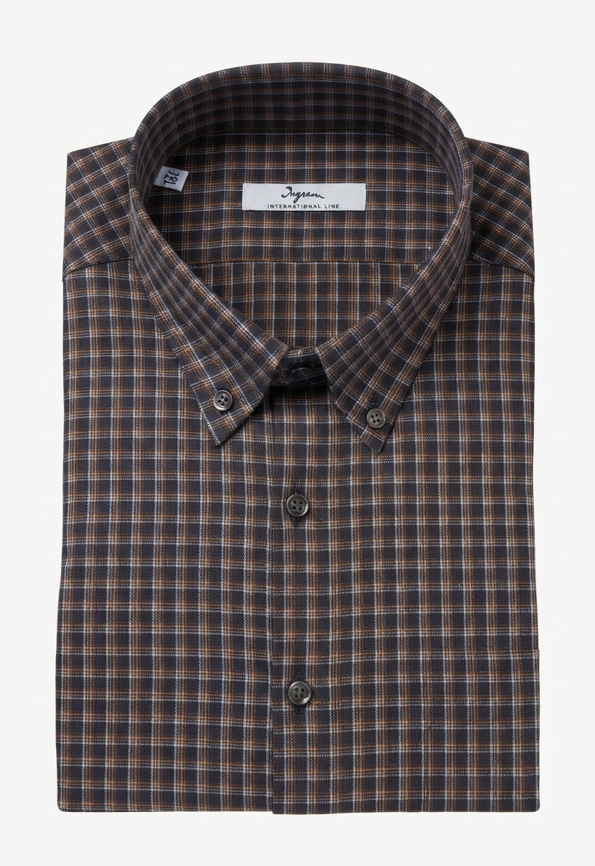 Camicia flanella di cotone taglia over Ingram