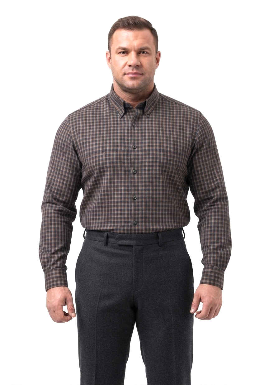 Camicia flanella di cotone taglia over Ingram