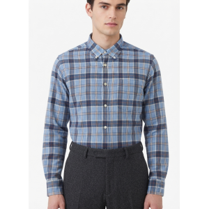 Camicia flanella di cotone regular fit