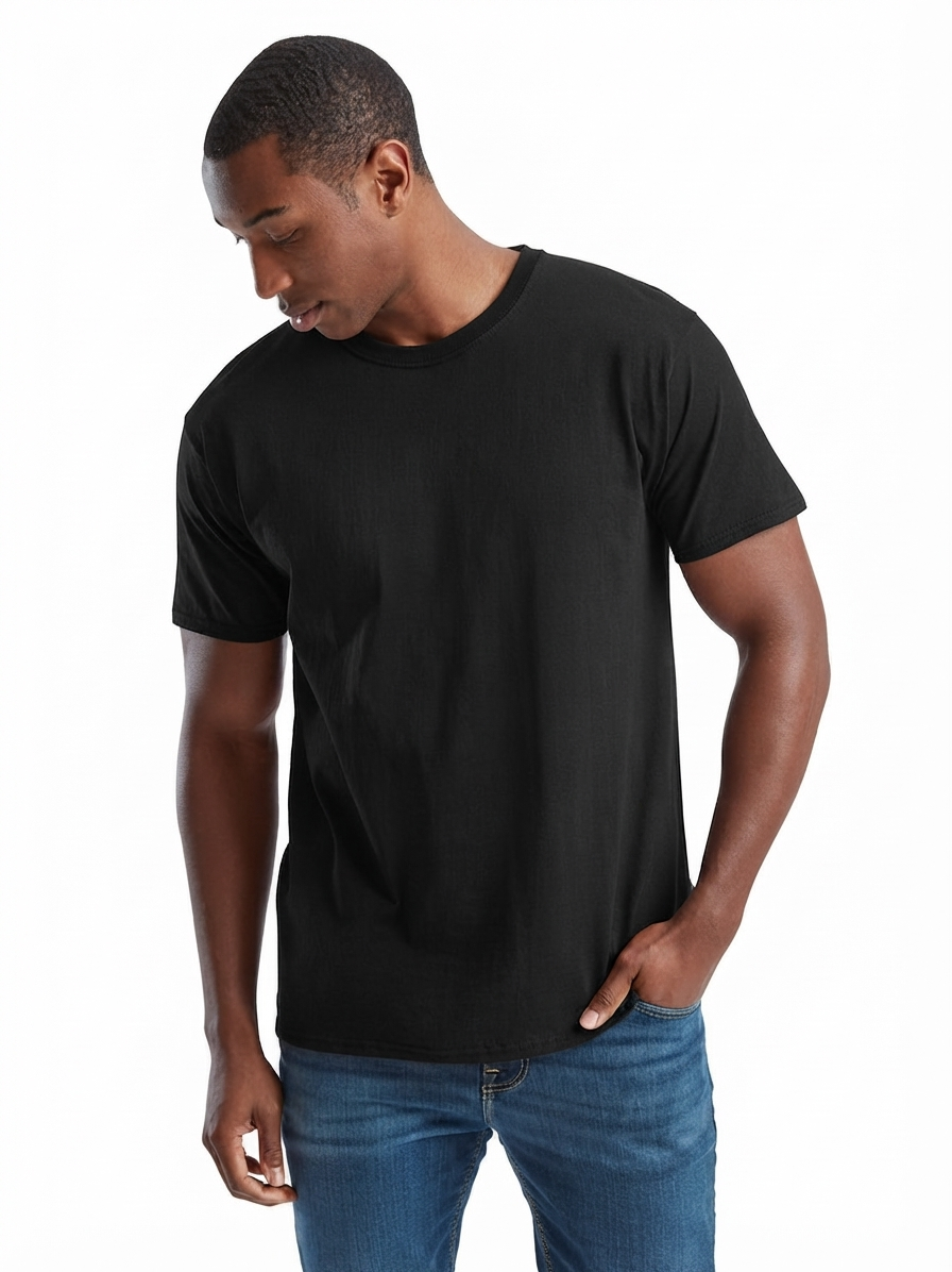 t-shirt-over-01 T-shirt Fruit Of The Loom Nero Taglie Over