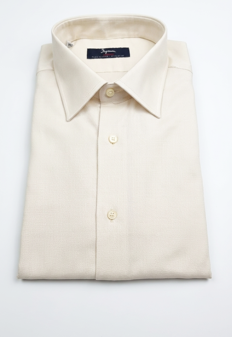 Camicia Regular Fit No Stiro Avorio