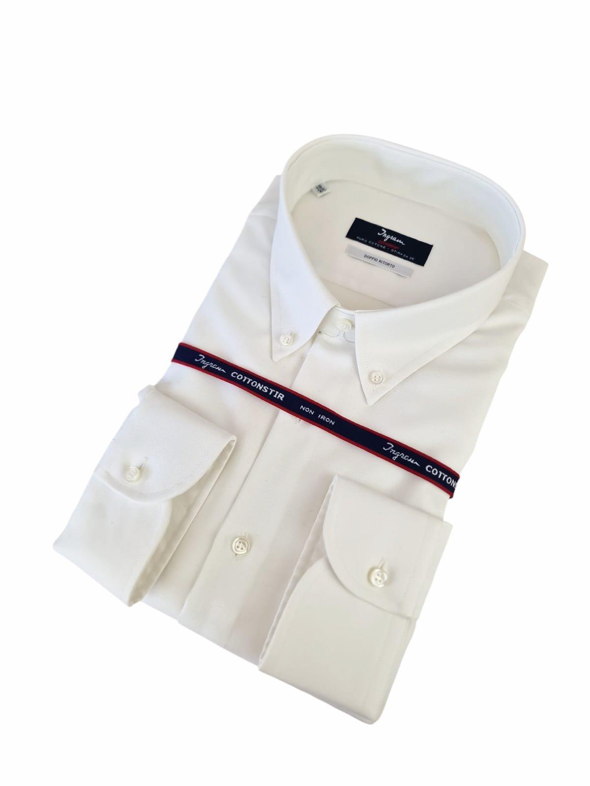 Camicia Ingram uomo Classic Fit No Stiro bianco