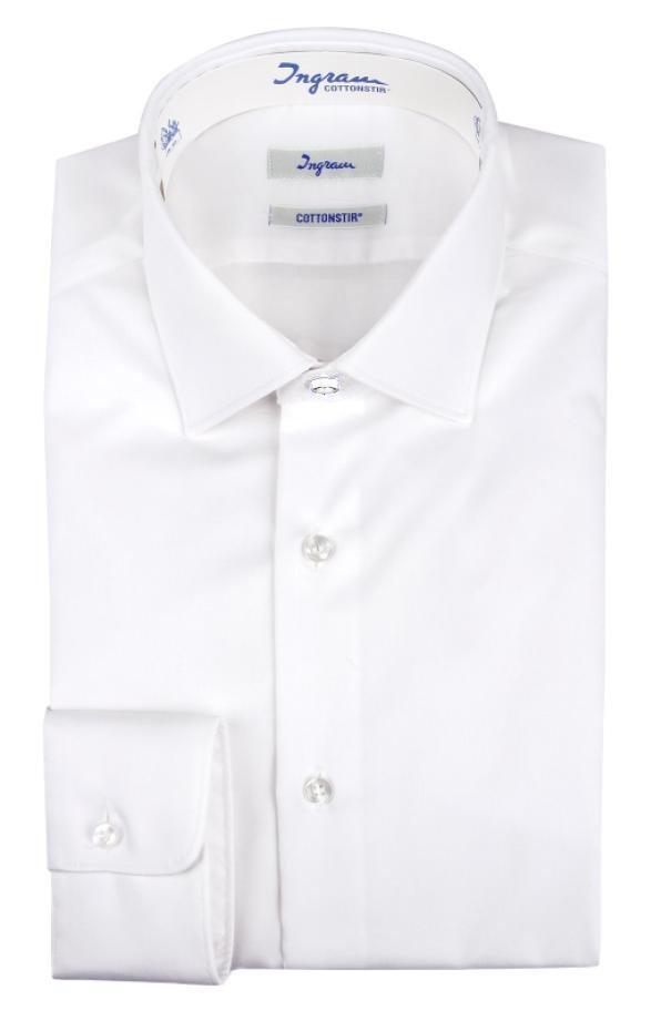 Camicia Ingram Regular Fit No Stiro bianco