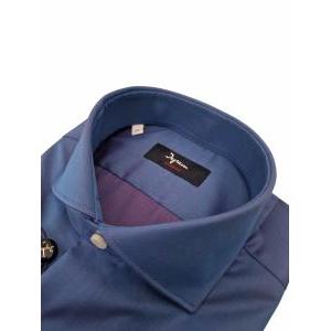 Camicia  slim fit no stiro blu