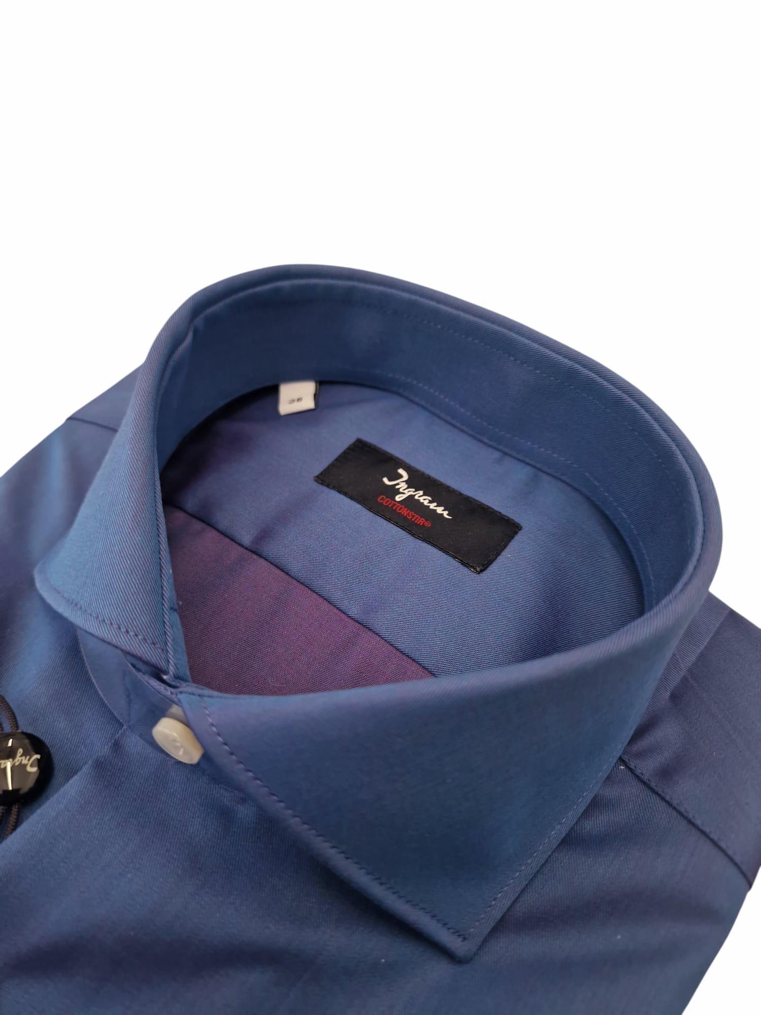 Camicia Ingram Slim Fit No Stiro blu