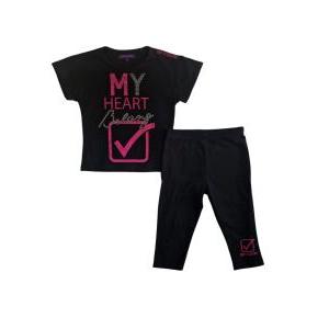 Completo sportivo da bambina  nero