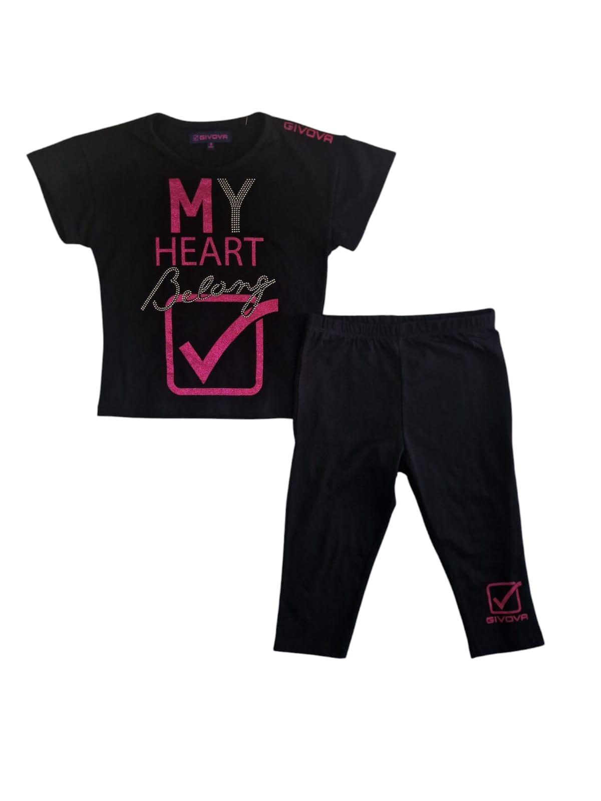 Completo sportivo da bambina Givova nero