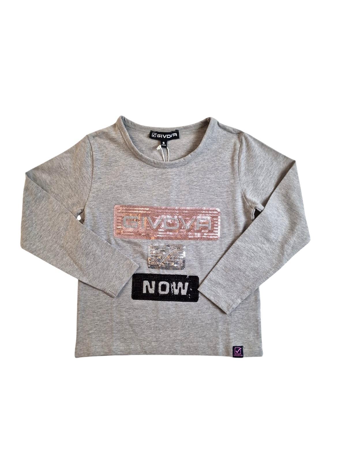 Maglia girocollo in cotone manica lunga bambina Givova