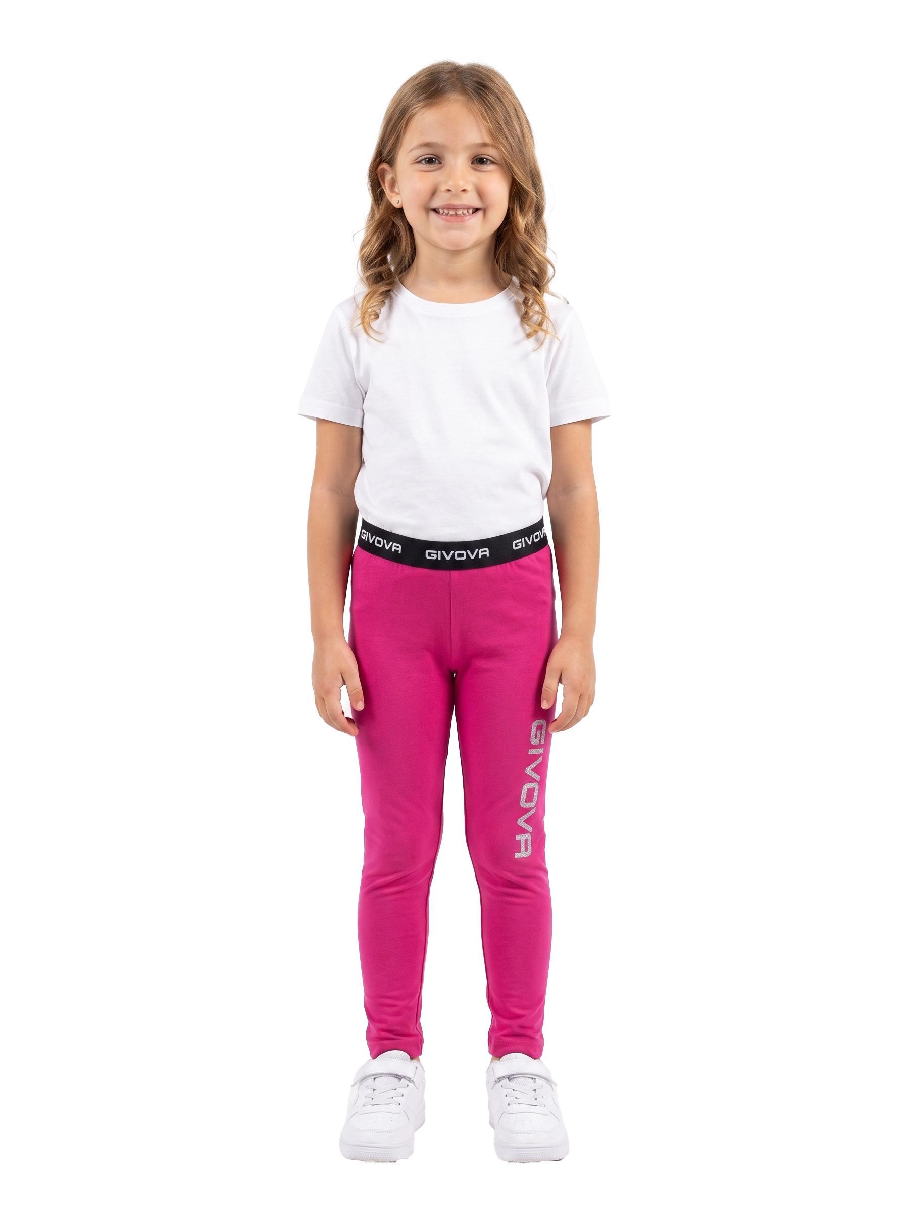 Leggings bambina elasticizzato Givova Fucsia