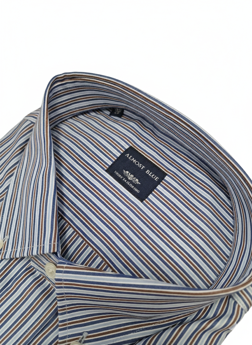 Camicia Classic Fit righe Almost Blue