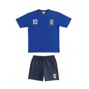 Completo baci&abbracci beachwear homewear uomo italia blu