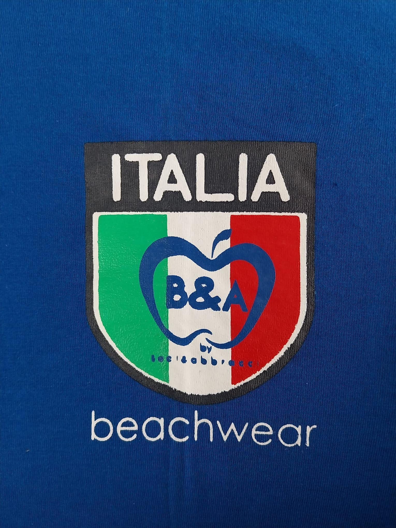 Completo Baci&Abbracci beachwear homewear uomo Italia Blu
