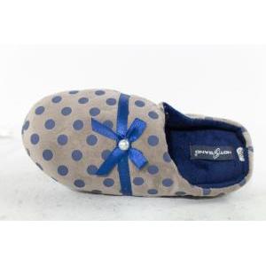 Ciabatta zeppa pois + nastro e fiocco blu