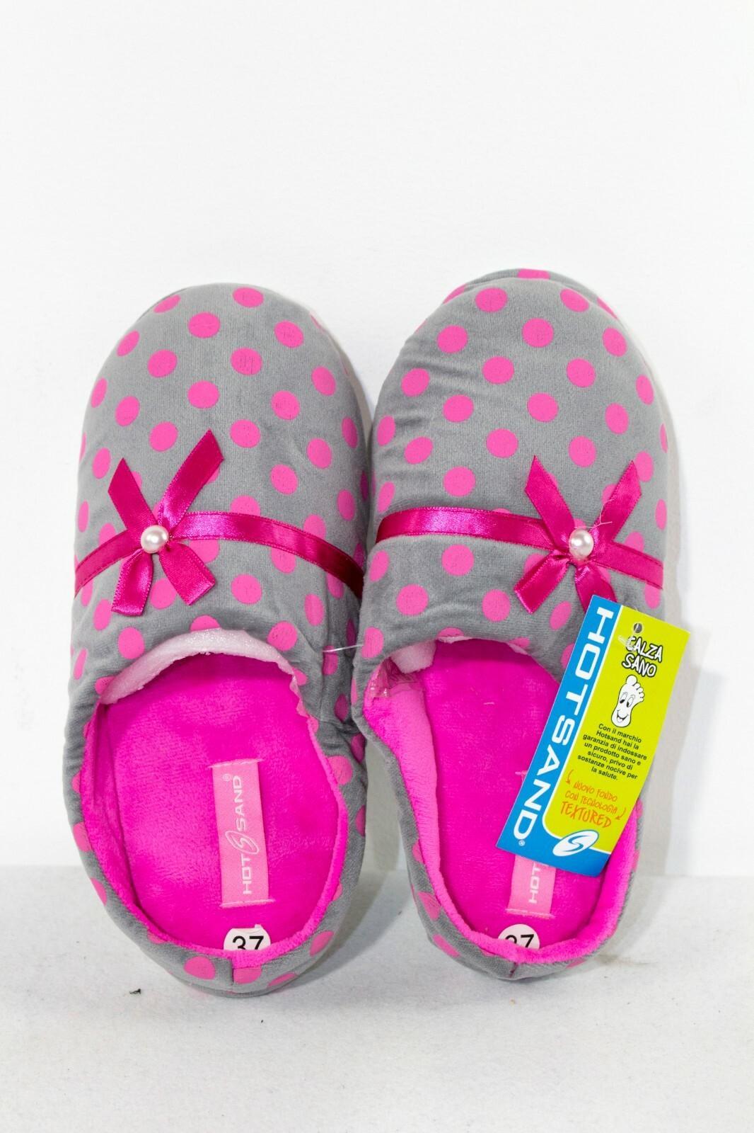 hot sand ciabatta zeppa pois + nastro e fiocco fuxia - foto 1