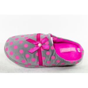 Ciabatta zeppa pois + nastro e fiocco fuxia