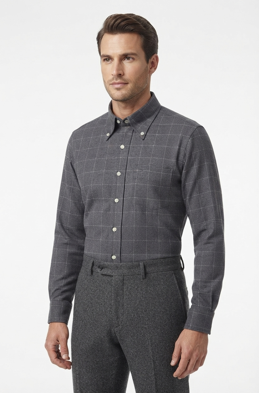 camicia-flanella-03 Camicia flanella di cotone Ingram