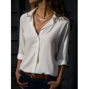 Camicia ml raso classica bianco