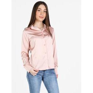 Camicia ml raso classica rosa antico