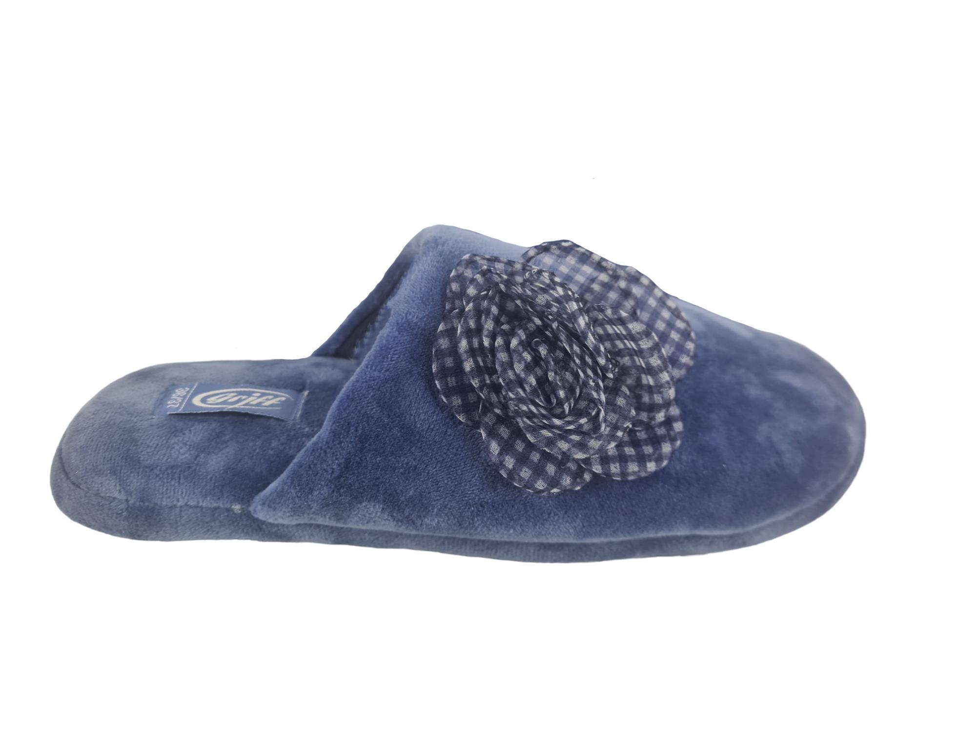 Pantofole Griff in colore blu con rosa