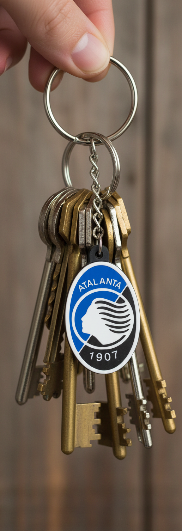 Portachiavi in gomma compatibile con Atalanta