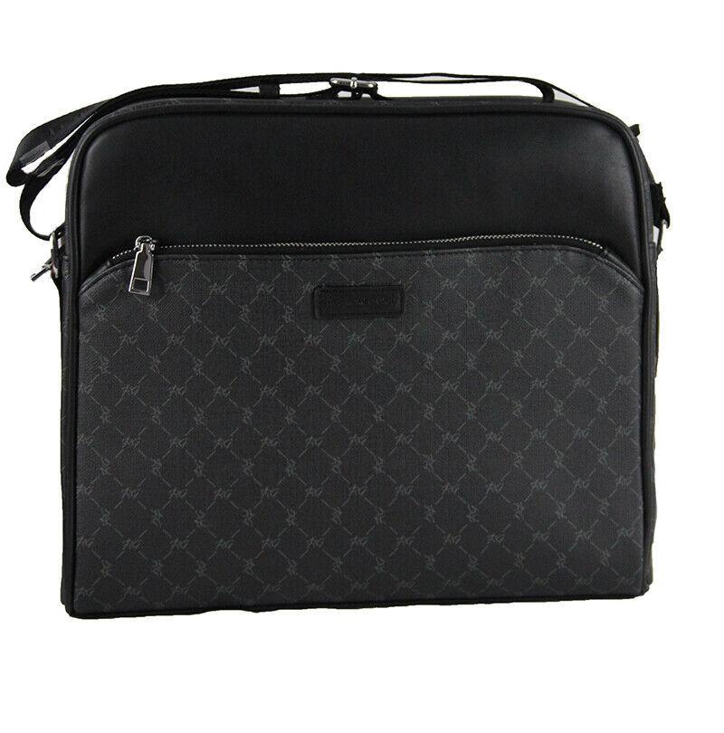 Borsa porta PC e portadocumenti Romeo Gigli similpelle nero grigio