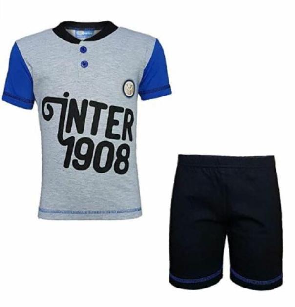 Pigiama F.C. Inter B2IN16053 da bambino con t-shirt mezza manica e pantaloncino corto