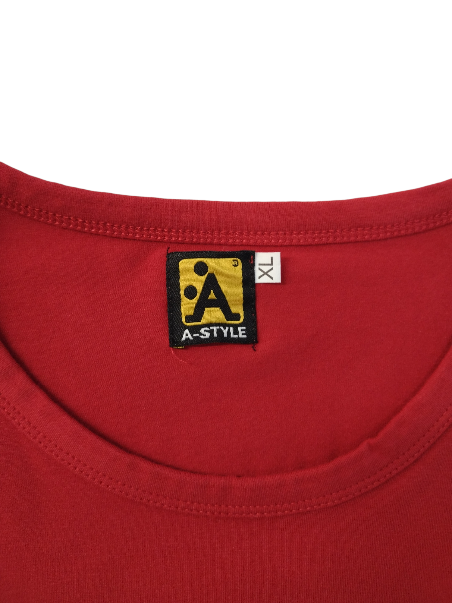 T-shirt uomo elasticizzata con strass A-Style Luxury Rosso XL