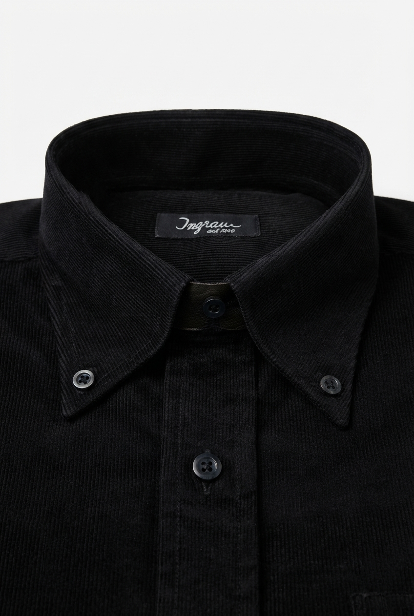 camicia-velluto-ingram-03 Camicia in velluto a costine nero Ingram