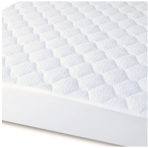 Coprimaterasso spugna c/traversa imbottita matr. bianco