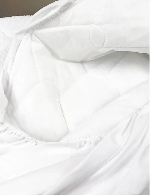 niucci coprimaterasso spugna c/traversa imbottita matr. bianco - foto 3