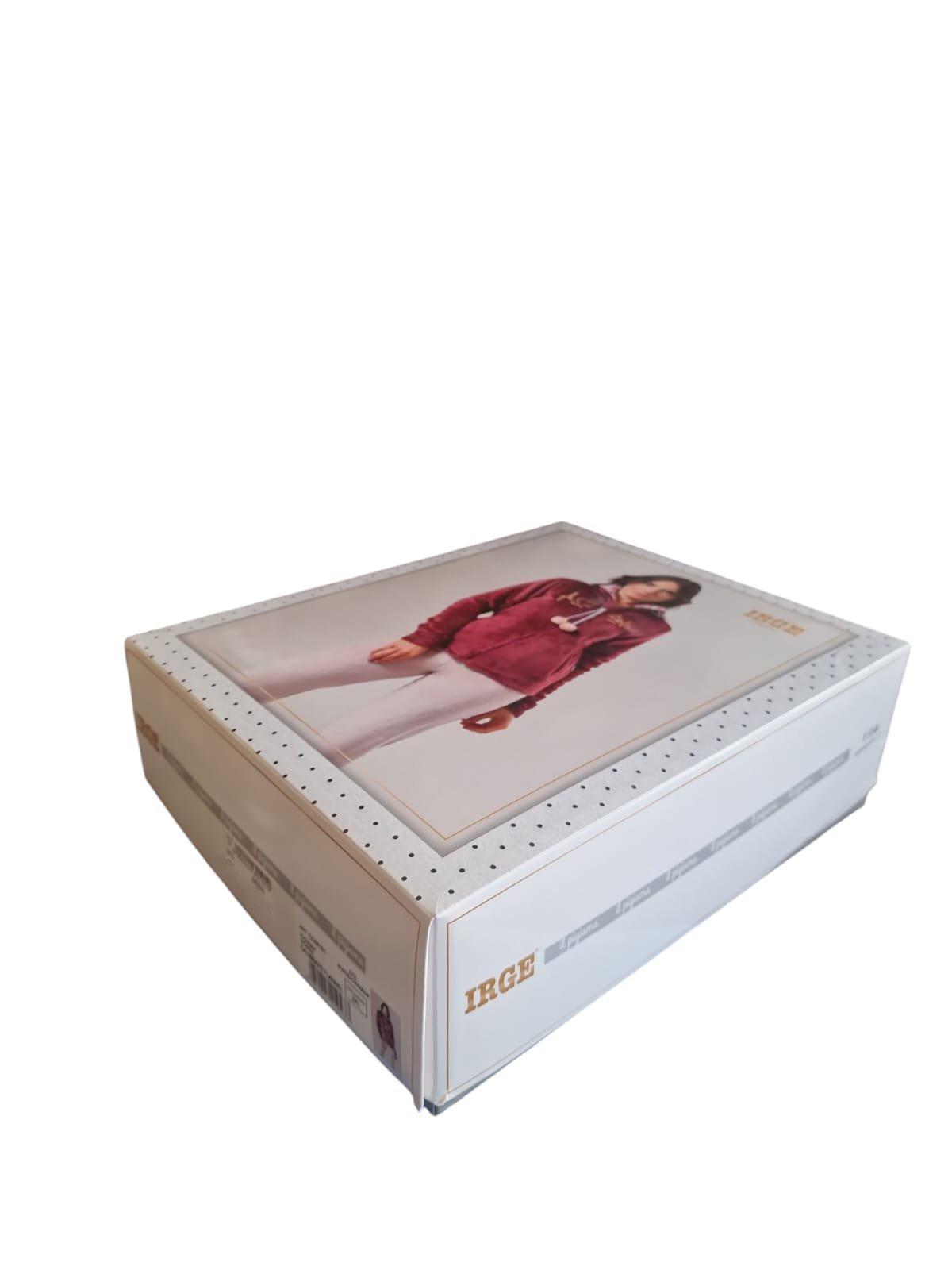 Pigiama calibrato da donna in pile Irge bordeaux