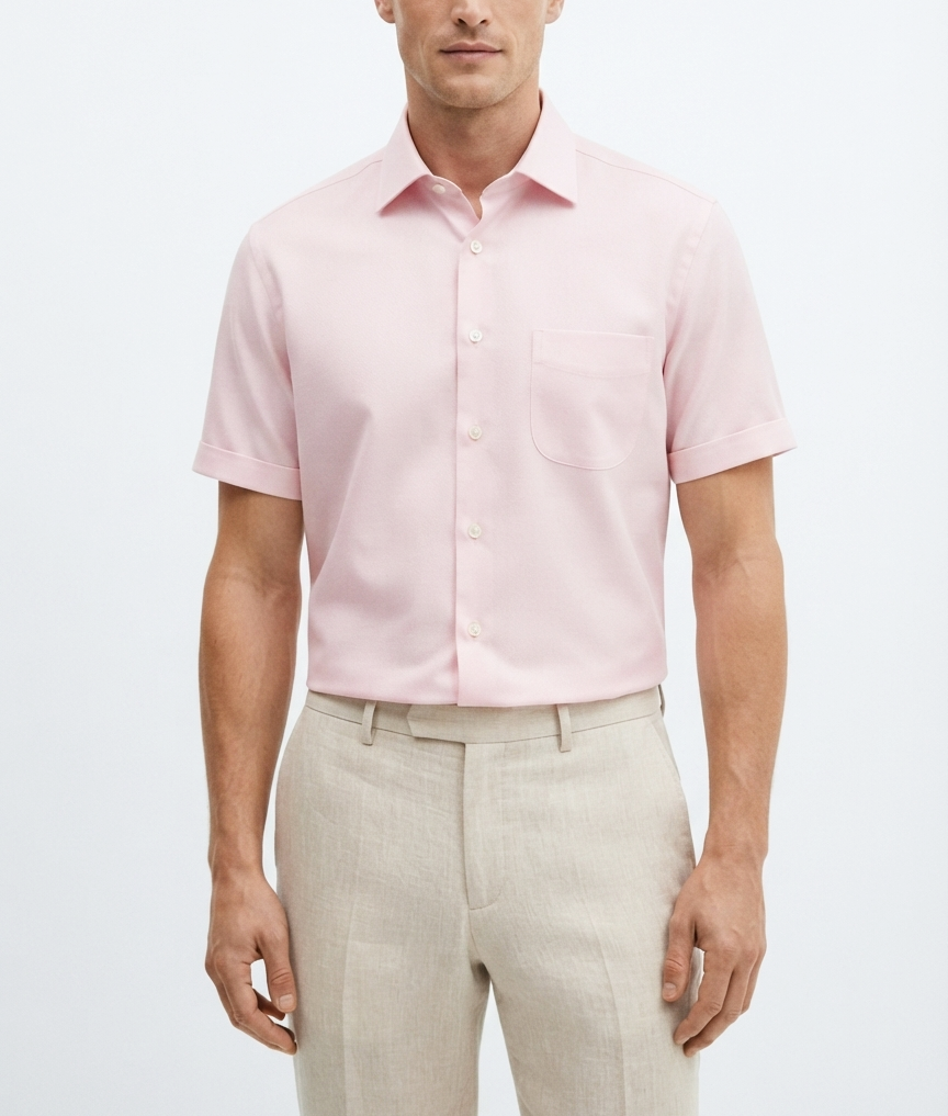 camicia-mezza-manica-03 Camicia Ingram maniche corte No Stiro