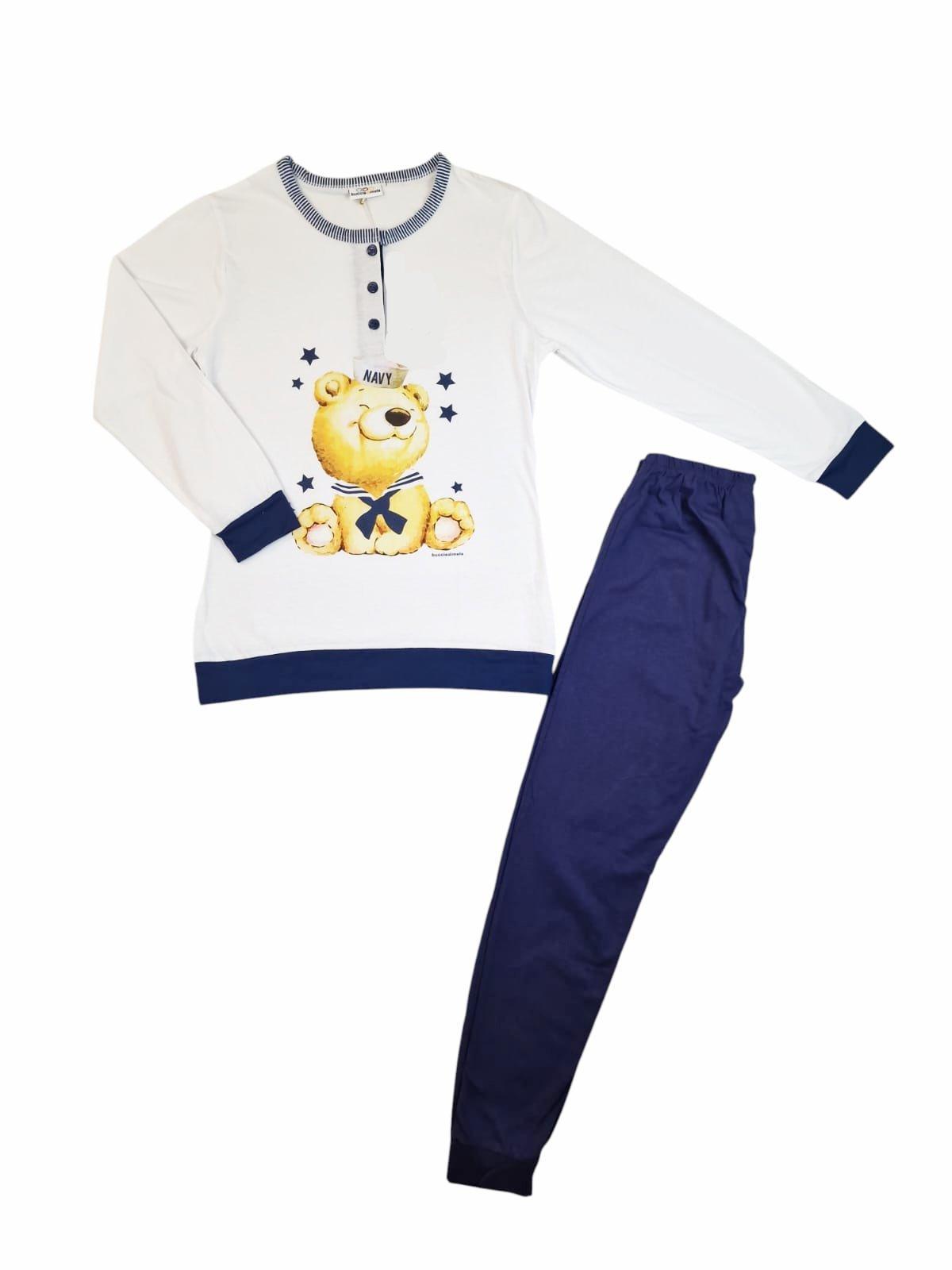 Pigiama cotone jersey ragazza Buccia di Mela