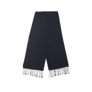 Sciarpa uomo  tinta unita tubolare frange blu