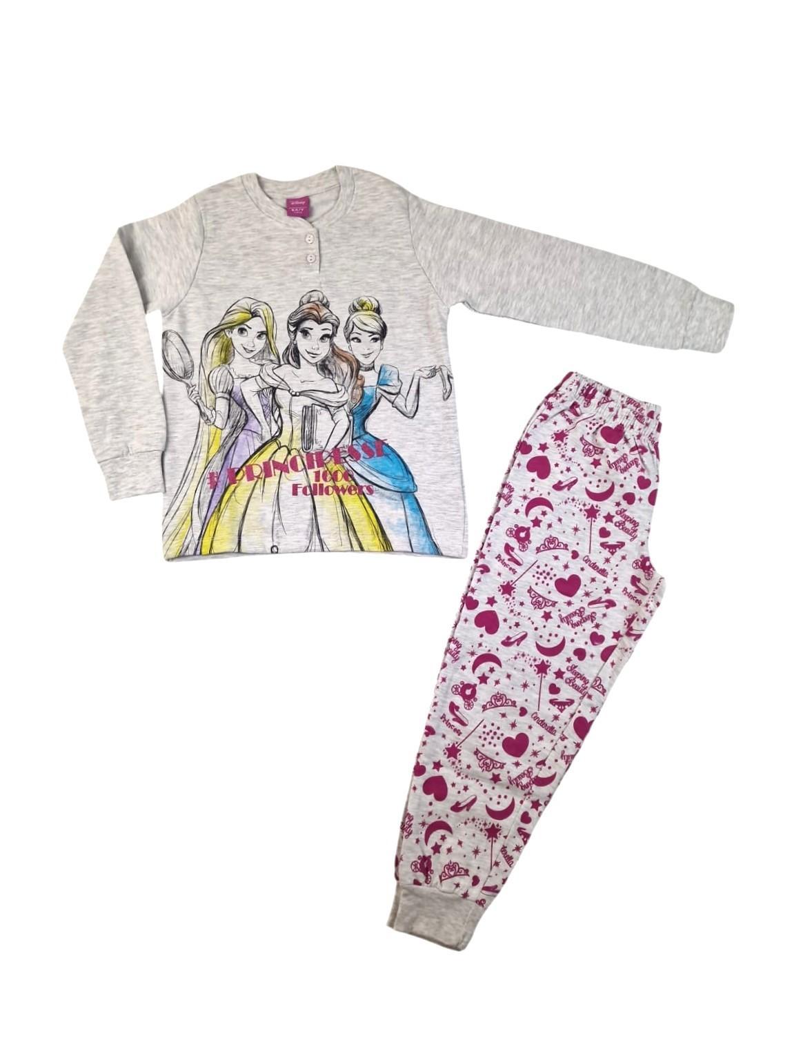 Pigiama caldo cotone bambina Principesse Disney