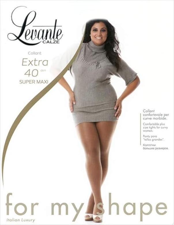 Collant donna taglie forti Levante 40 DEN NERO