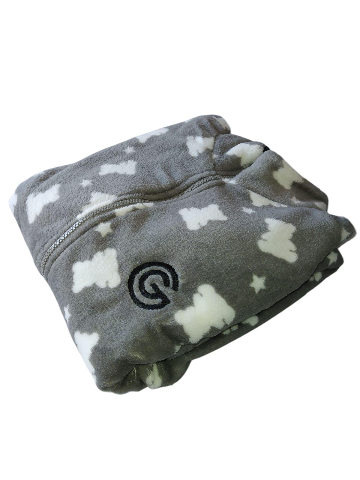 Vestaglia Gabriella Gucci full zip in coral fleece orsetti Grigio