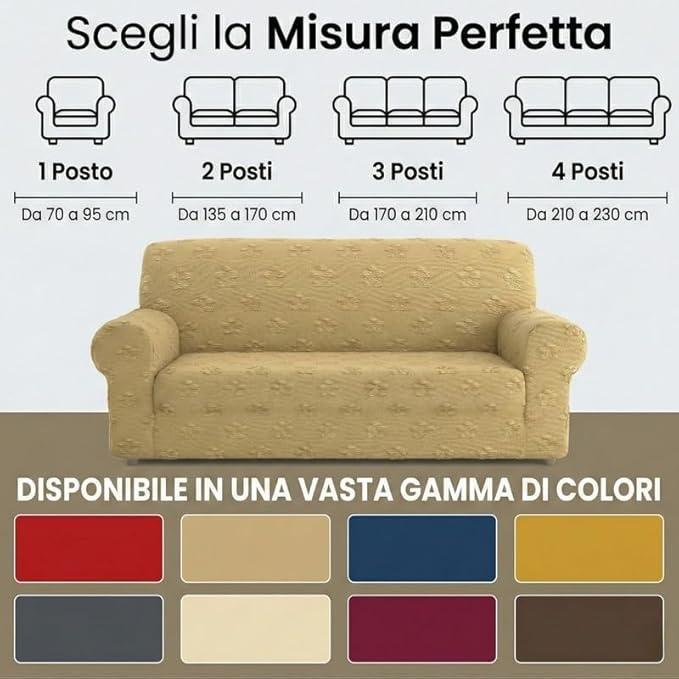 irge copridivano stretch dis.in tinta flower arancio - foto 3