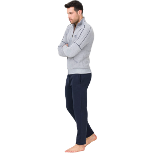 Tuta homewear uomo felpata  ga2000 grigio