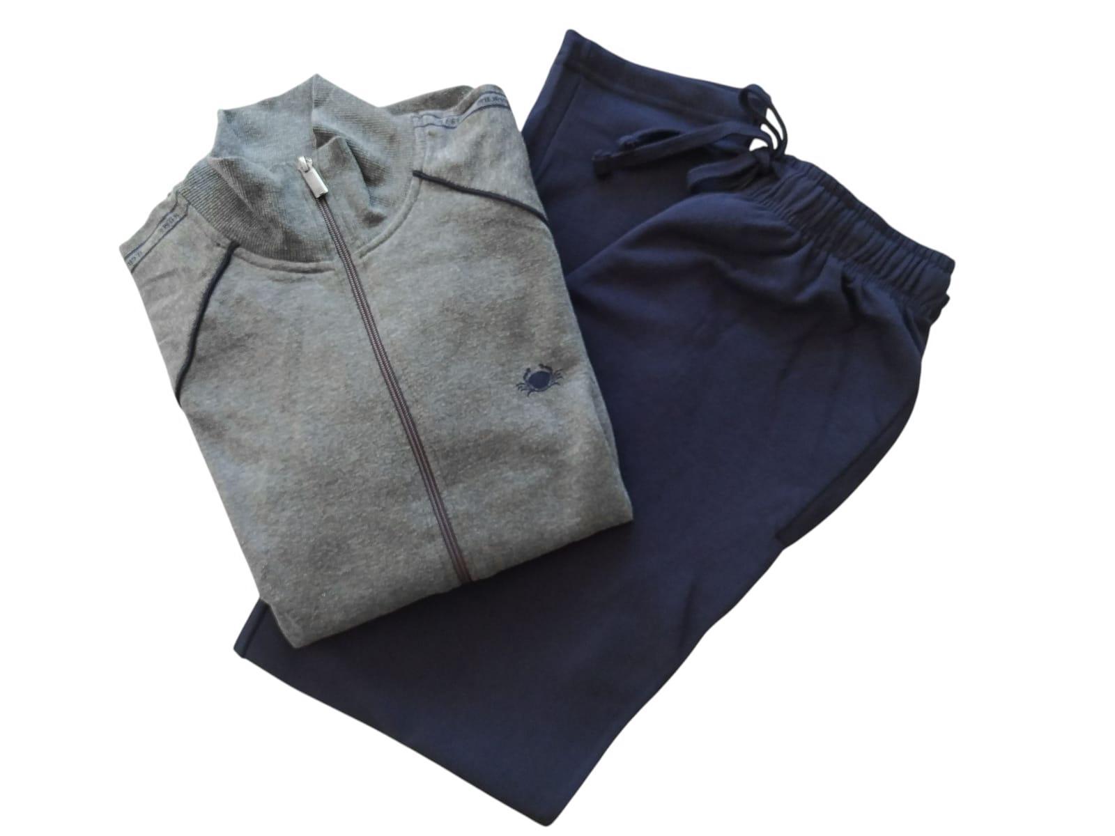 il granchio tuta homewear il granchio uomo felpata grigio ga2004 - foto 3