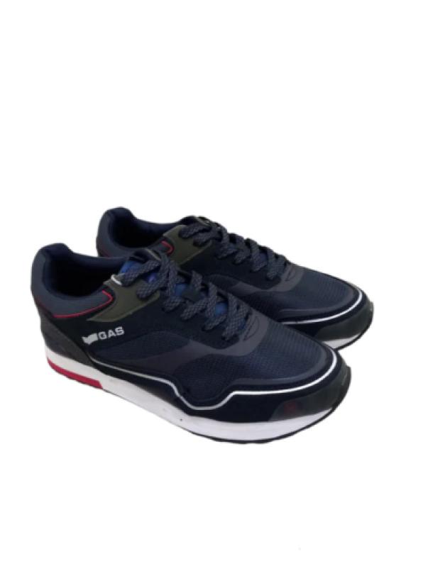 gas scarpe gas sinder. uomo blu nylon e pelle scamosciata - foto 1