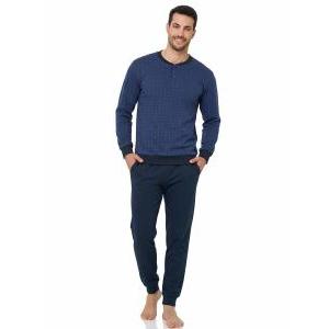 Pigiama uomo calibrato  gp2037/c caldo cotone cobalto