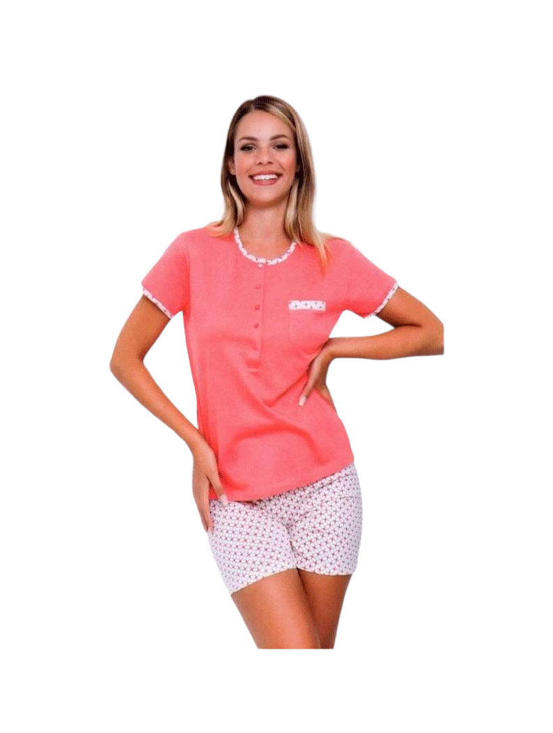 Pigiama manica corta in cotone da donna Il Granchio