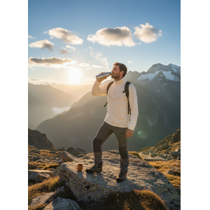 Felpa micropile mezza zip da adulto