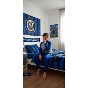 Pigiama bambino ragazzo compatibile con inter grigio