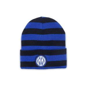 Berretto inter ufficiale logo nuovo 2021 cuffia cappello cappellino invernale ricamato nerazzurro righe cufinstna