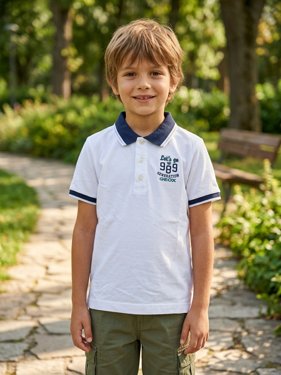 Polo in cotone bambino Geox