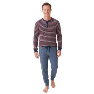 Pigiama  uomo caldo cotone bordeaux