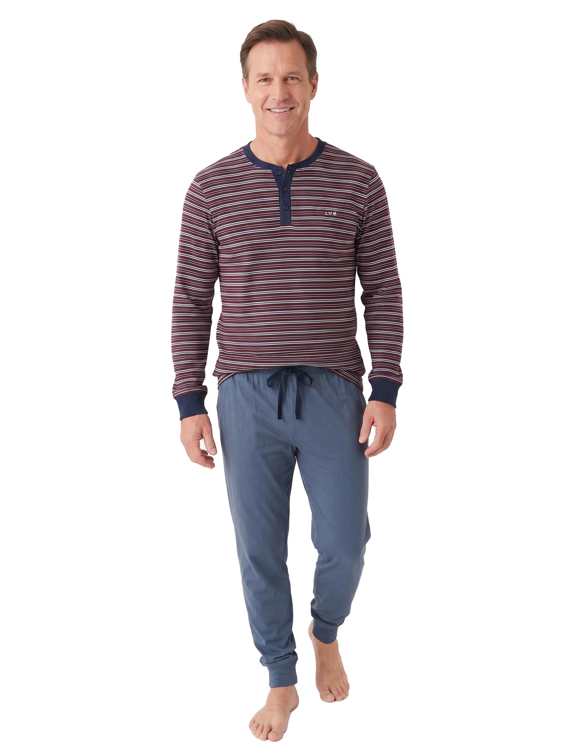 pigiama-lovable-uomo-caldo-cotone-bordeaux-01 Pigiama Lovable Uomo Caldo Cotone Bordeaux